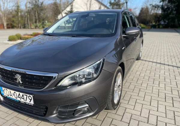 Peugeot 308 cena 41900 przebieg: 130000, rok produkcji 2018 z Grybów małe 232